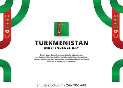 Turkmenistan Independence Day Vector Illustration