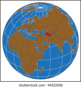 Turkmenistan Locate Map