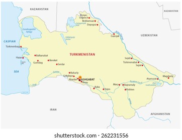 turkmenistan map
