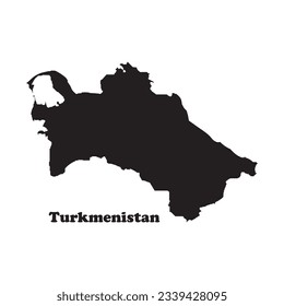 Diseño de símbolo de símbolo vectorial de icono de mapa de Turkmenistán