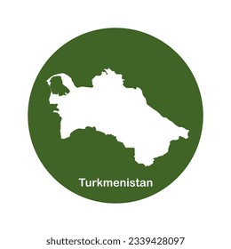 Turkmenistan-Karte Symbol, Vektorgrafik-Symbol