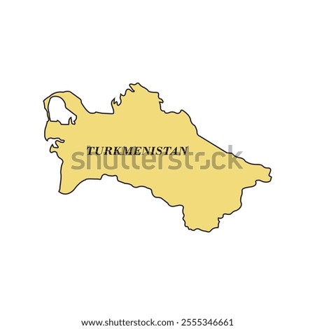 Turkmenistan map icon vector illustration simbol design