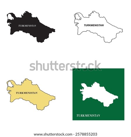 Turkmenistan map icon vector illustration simbol design