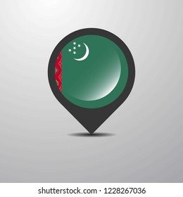 Turkmenistan Map Pin