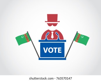 Turkmenistan Podium Mafia Speech Poll