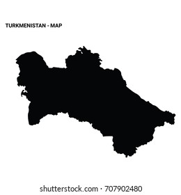 Turkmenistan - Silhouette Map