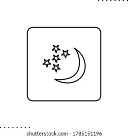 Turkmenistan square flag vector icon in outlines 