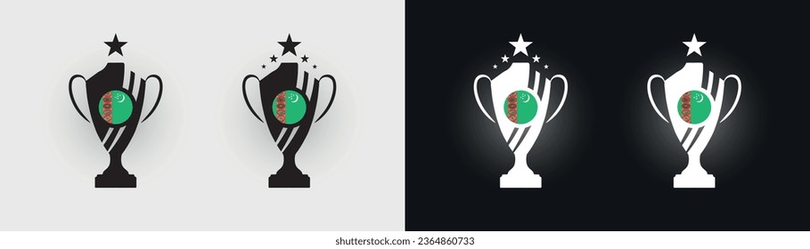 Turkmenistan Pokal-Pokal-Fußballmeister Vektorgrafik