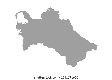 Turkmenistan vector contour map