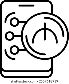 Turkmenistani Manat Note Outline Style Icon Design