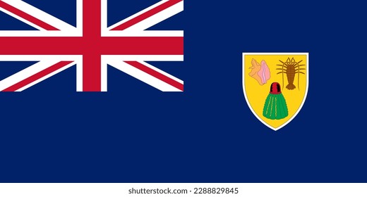 Bandera de Turcas y Caicos simple ilustración para el día de la independencia o las elecciones