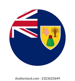 Turks and Caicos flag simple illustration for independence day or election