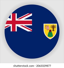 Icono de la bandera de un país de doble redondeo de Turcas y Caicos