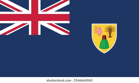 Ilustración de la bandera de las Islas Turcas y Caicos Calidad de Premium Alta Resolución 300DPI