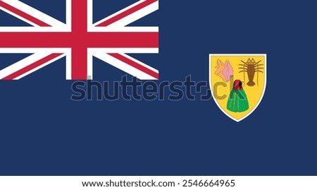 Turks And Caicos Islands Flag Illustration Premium Quality High Resolution 300DPI