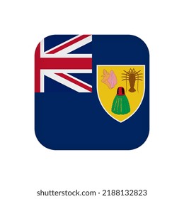 Turks and Caicos Islands flag, official colors. Vector illustration.