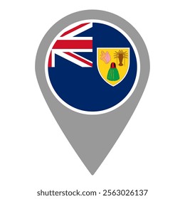 
Turks and Caicos Islands Location Pin Icon Vector Illustration