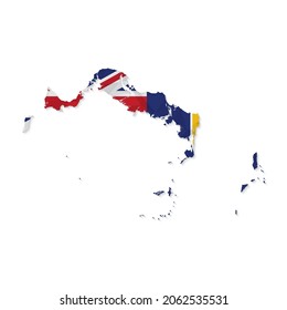Turks and Caicos Islands map in polygonal style on white background. Vector illustration eps 10.