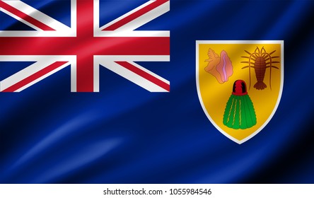 Turks and Caicos Islands (UK) Flag in Vector Illustration