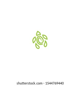 turle leaf crown vector line outline monoline art icon