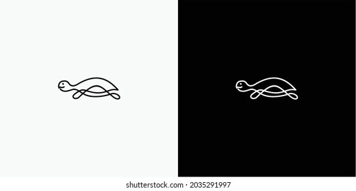 Turle vector line outline monoline