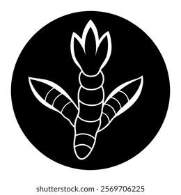 Turmeric Abstract Silhouette Icon for Various Designs