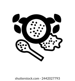Turmeric Powder icon in vector. Logotype

