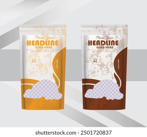 turmeric powder Product Packaging stand up pouch template design