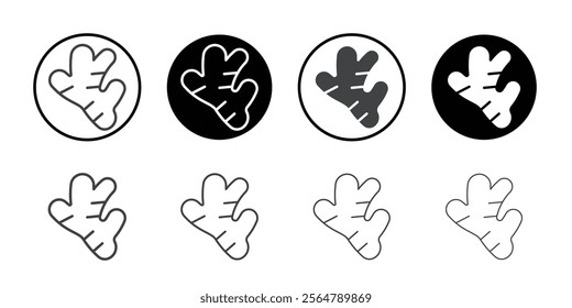 Turmeric root icon simple vector symbol