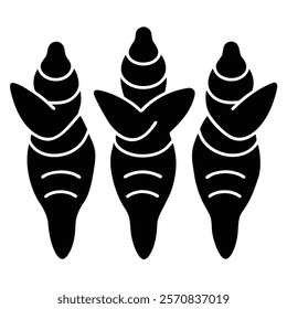 Turmeric root vector silhouette for health and culinary designs