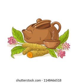 turmeric tea illustration