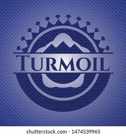 Turmoil with denim texture. Vector Illustration. Detailed.