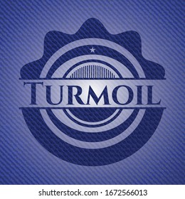 Turmfleck mit jean-Struktur. Vektorillustration Illustration. Detaillierte Angaben.