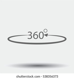 Turn 360 Icon illustration isolated vector sign symbol