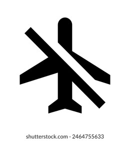 Turn airplane mode off icon vector design in eps 10