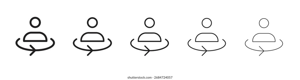 Turn around icon vector illustration isolated