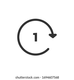 Turn Around Time Icon. Clock Symbol Modern, Simple, Vector, Icon For Website Design, Mobile App, Ui. Vector Illustration