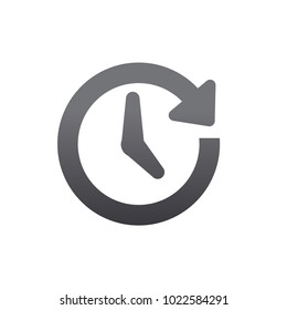 Turn around time icon. Deadline symbol modern, simple, vector, icon for website design, mobile app, ui. Vector Illustration