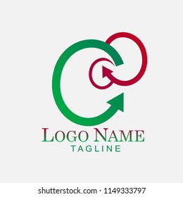 Turn arrow circle abstract logo