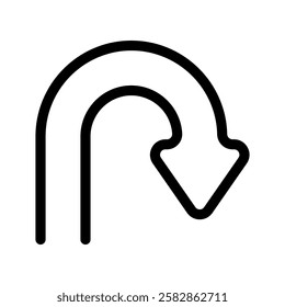 Turn Arrow Icon Vector Symbol Design Illustration