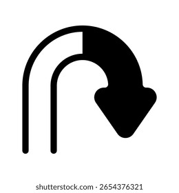Pfeilsymbol drehen, Vektorsymbol-Entwurfsgrafik