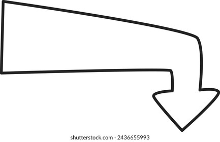 Ilustración vectorial de contorno de flecha de giro