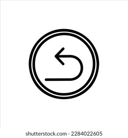 Drehen Sie das Symbol mit isoliertem Vektorhintergrund und transparentem Hintergrund zurück.