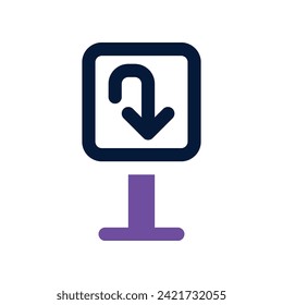 turn back icon. vector dual tone icon for your website, mobile, presentation, and logo design.