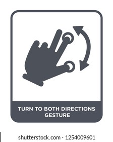 turn to both directions gesture icon vector on white background, turn to both directions gesture trendy filled icons from Hands and guestures collection