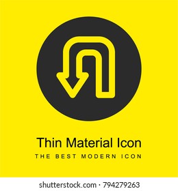 Turn bright yellow material minimal icon or logo design