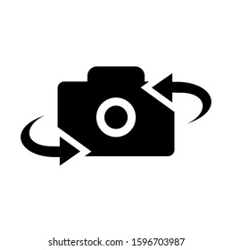 turn camera icon isolated sign symbol vector illustration - high quality black style vector icons
