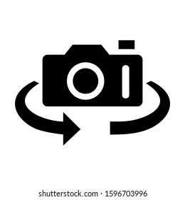 turn camera icon isolated sign symbol vector illustration - high quality black style vector icons
