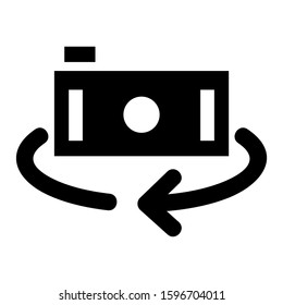 turn camera icon isolated sign symbol vector illustration - high quality black style vector icons
