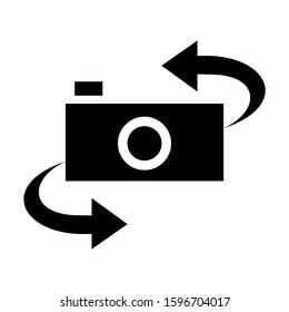 turn camera icon isolated sign symbol vector illustration - high quality black style vector icons
